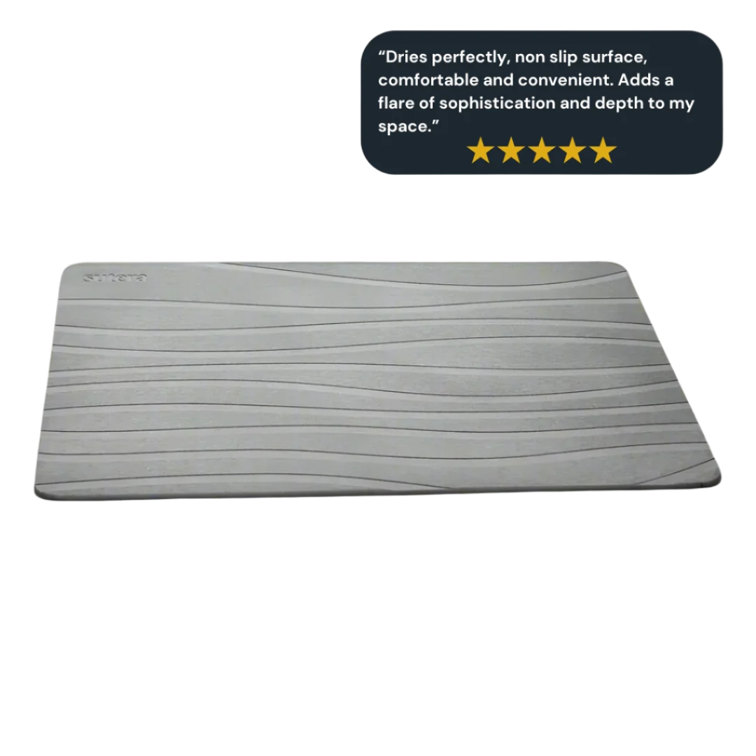 Quick-Dry Stone Bath Mat - Diatomaceous Earth - Latest Technology