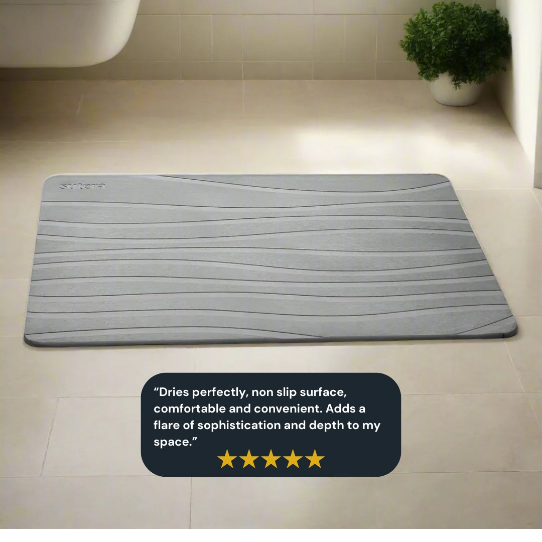 Quick-Dry Stone Bath Mat - Diatomaceous Earth - Latest Technology