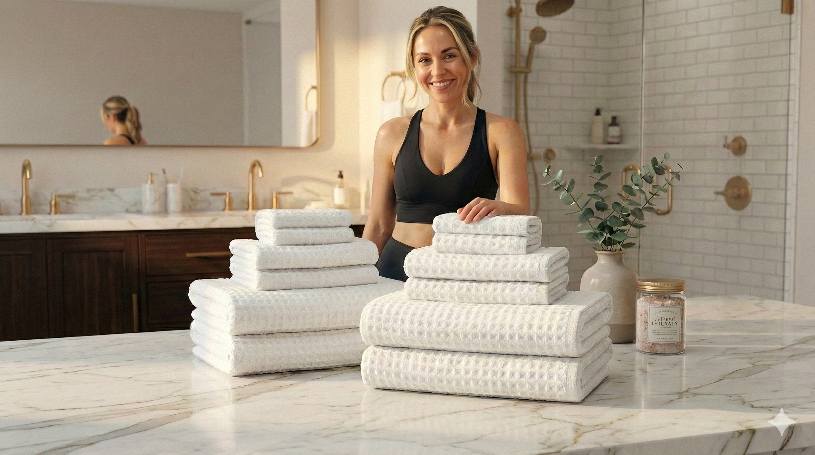 Silverthread White Bath Towel Bundle