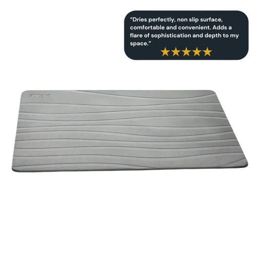 Quick-Dry Stone Bath Mat - Diatomaceous Earth - Latest Technology